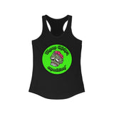 Women's Green Zombie Head Racerback Tank