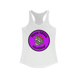 Women's Purple Zombie Head Racerback Tank