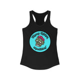 Women's Blue Zombie Head Racerback Tank