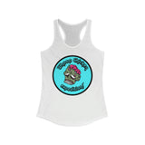 Women's Blue Zombie Head Racerback Tank
